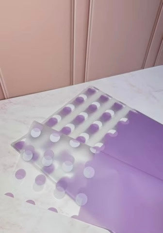 Lilac Corcle Print Color Korean Paper