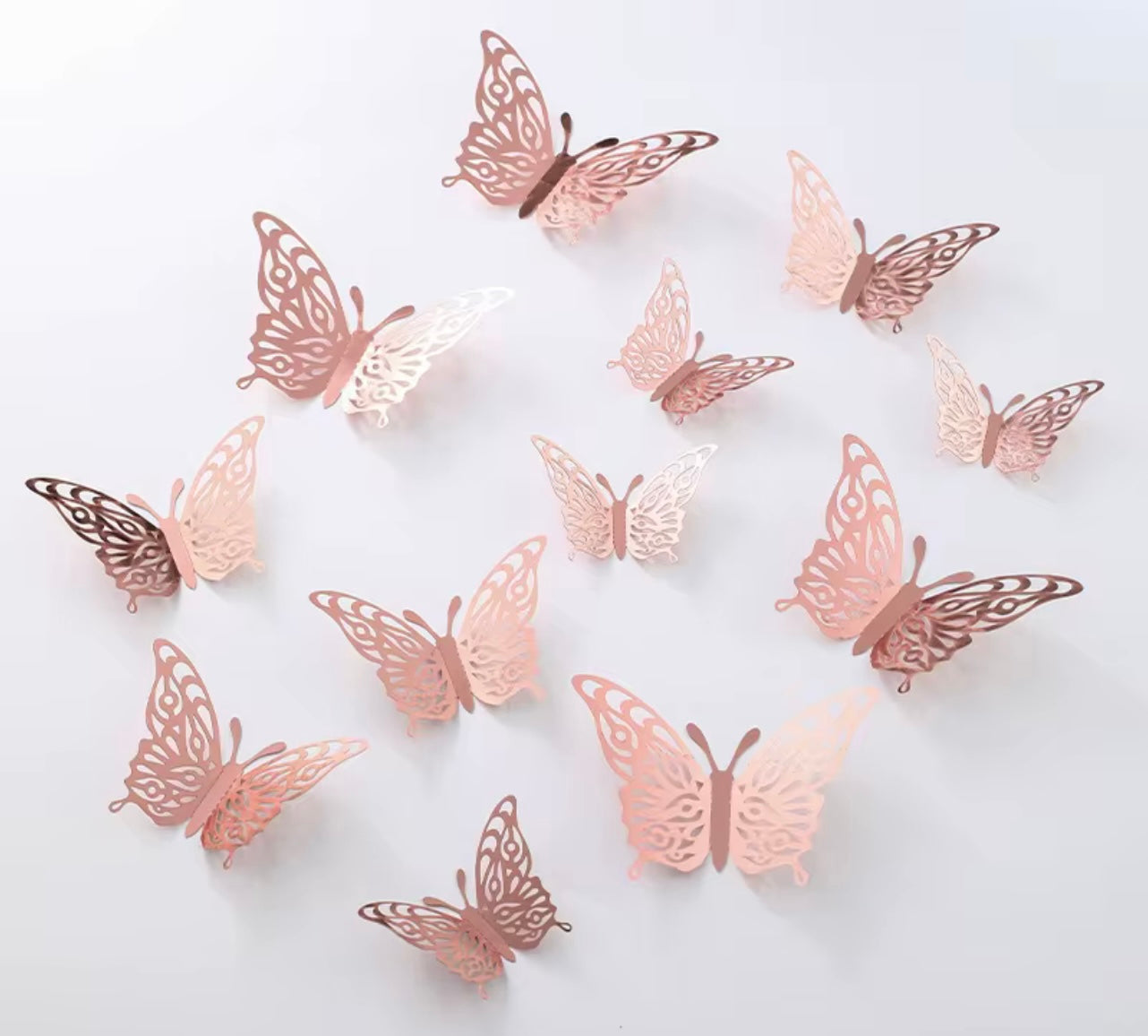 3D Mariposas - Rose Gold