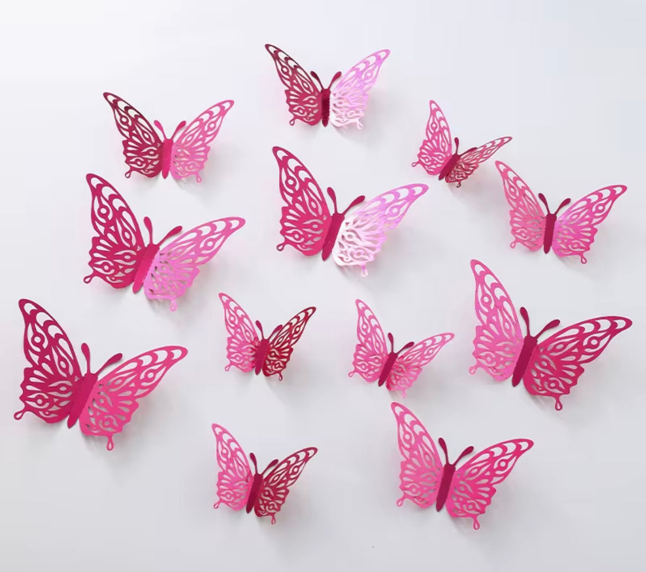 3D Mariposas - Hot Pink
