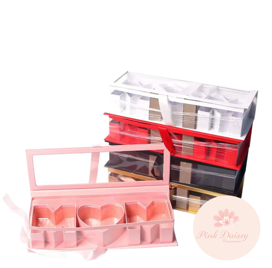 Mom Letter Shape Flower Gift Box