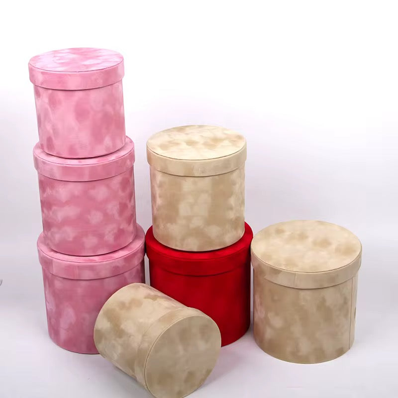 Velvet Round Flower Gift Box
