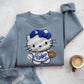 Bling Kitty Blue Baseball - DTF