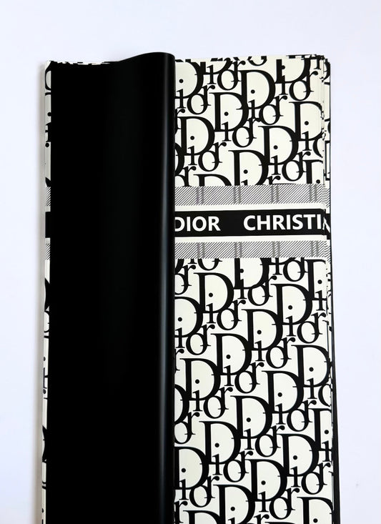 Black Dr Print Korean Paper - Cream & Black