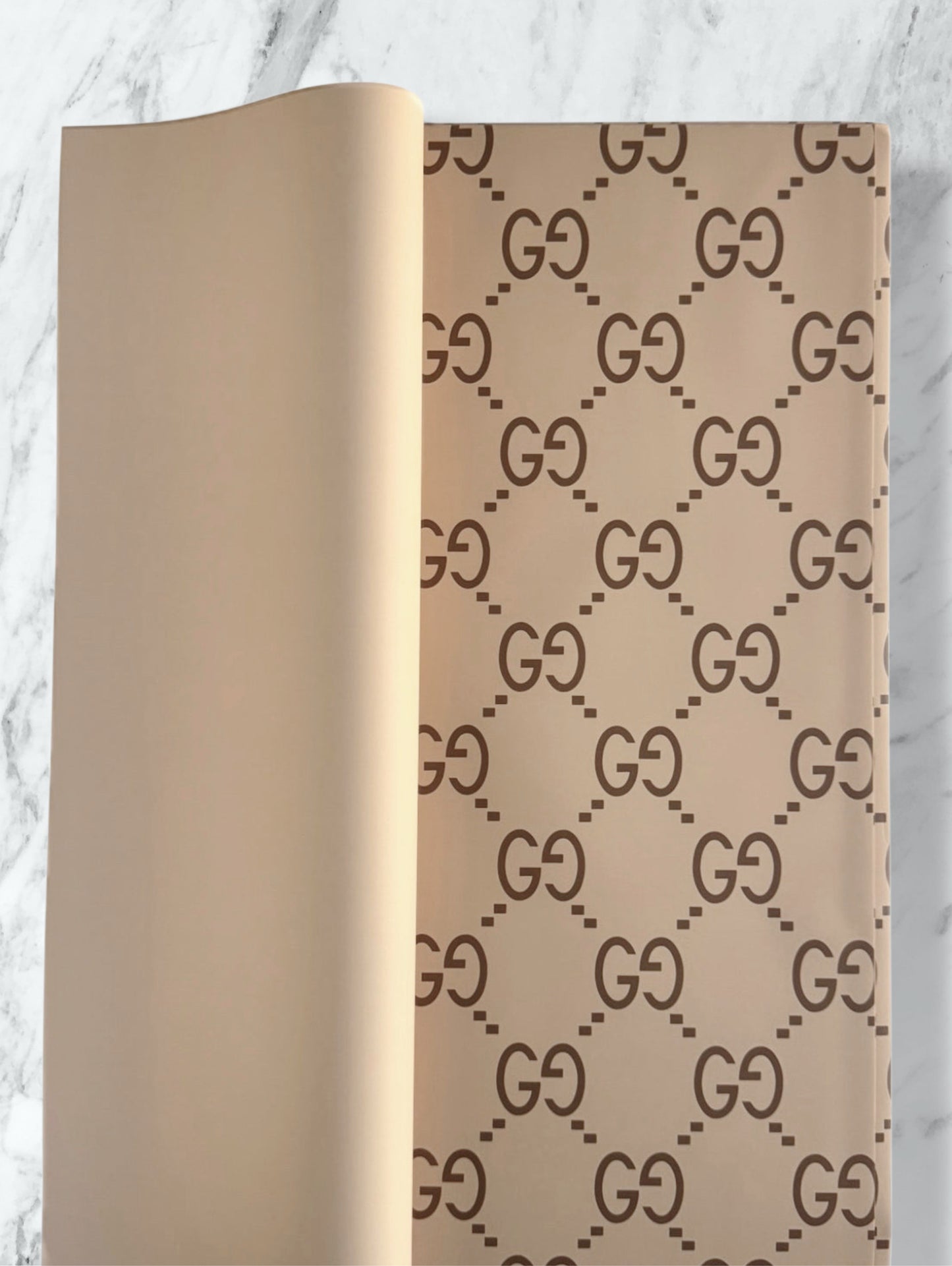 Brown GG Print Korean Paper