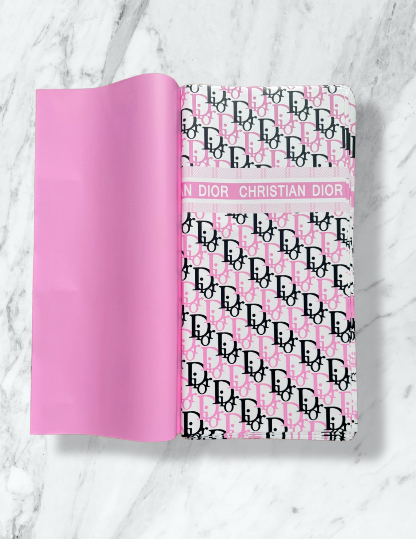 Pink & Black Dr Print Korean Paper