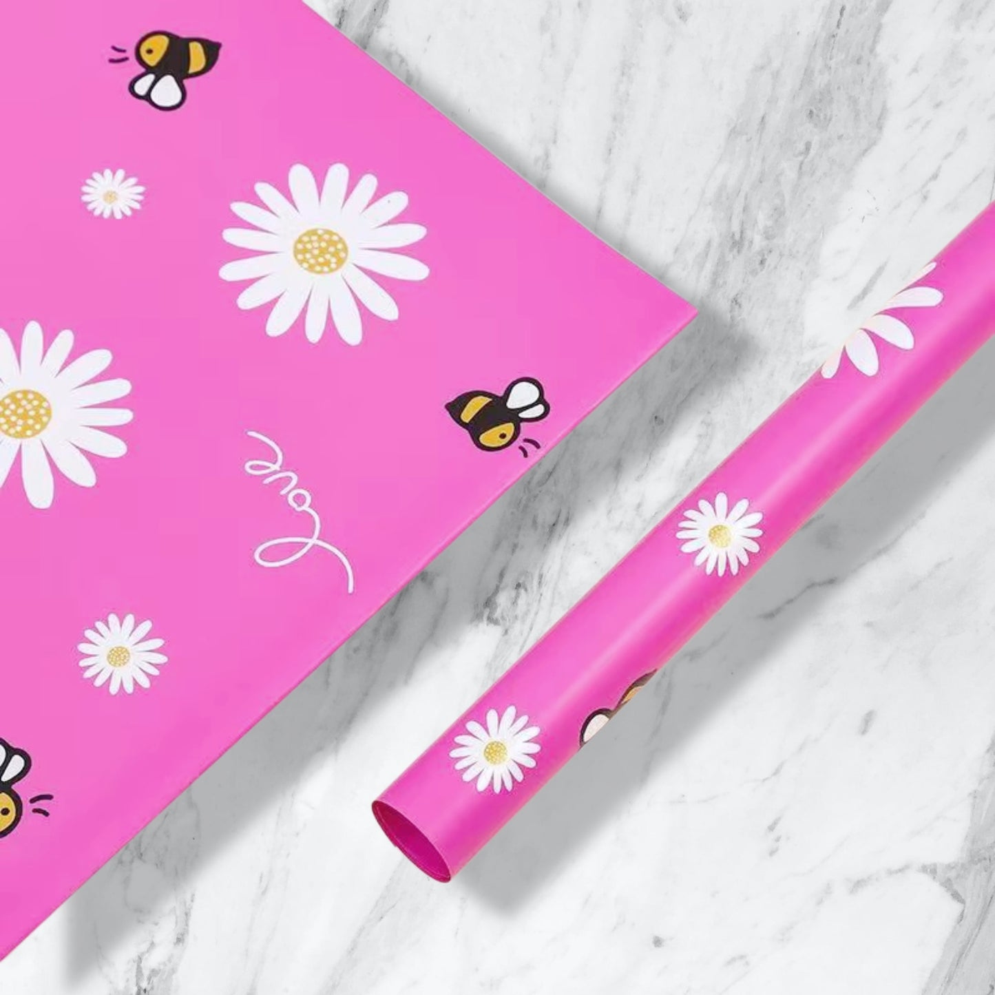 Pink Bee Print Korean Paper