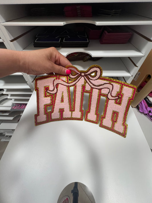 Faith- Chenille Patch - Ready to Press