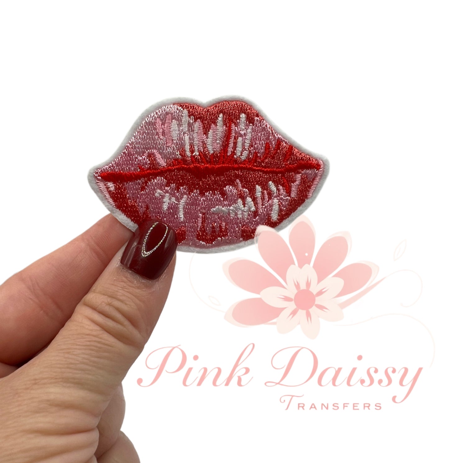 Pink Lips - Embroidered Patch